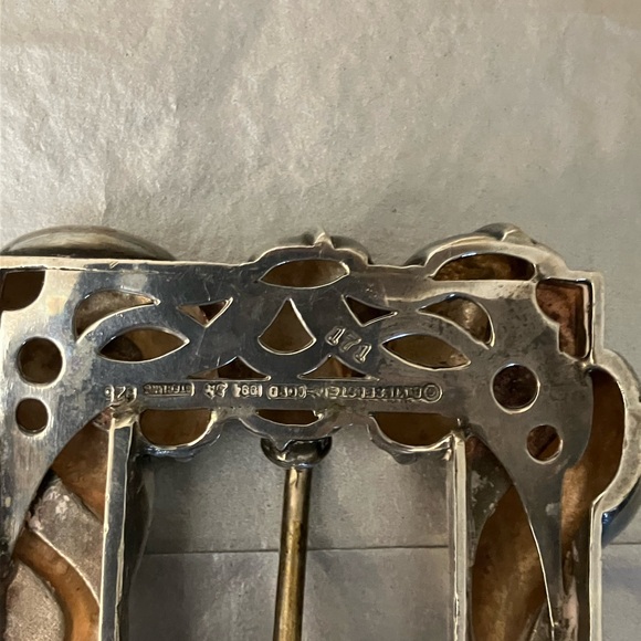 KIESELSTEIN CORD STERLING SILVER BELT BUCKLE EXTREMELY RARE 3.5 L X 3.0 W - Picture 6 of 6